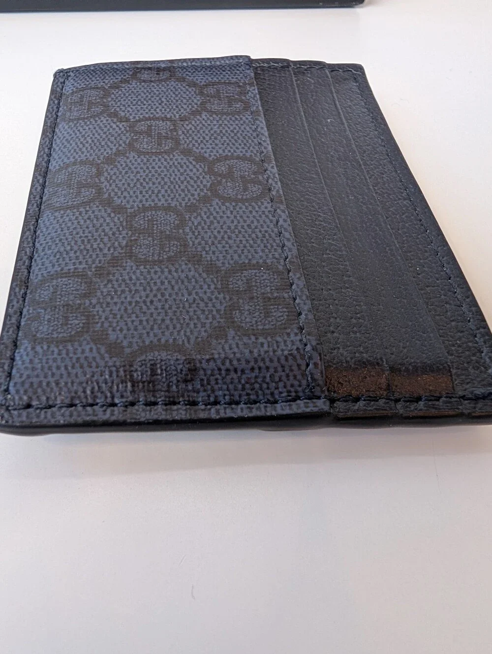 ​GUCCI Ophidia GG Supreme Canvas and Leather Card Case Wallet 100% Authentic